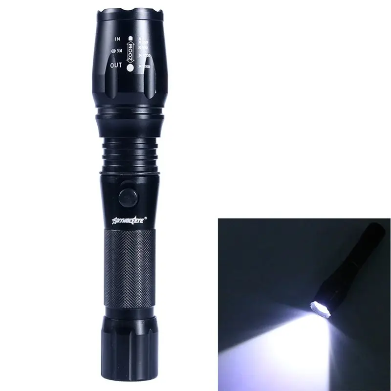 

SKYWOLFEYE Telescopic Focusing T6 Long-Range Glare Aluminum Alloy Led Flashlight Five-Mode Flashlight