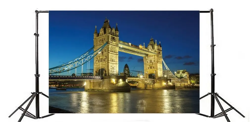 Photography Backdrop Tower Bridge European Archiculture River Shining Lights Blue Sky Nature Romantic
Photography Backdrop Tower Bridge European Archiculture River Shining Lights Blue Sky Nature Romantic