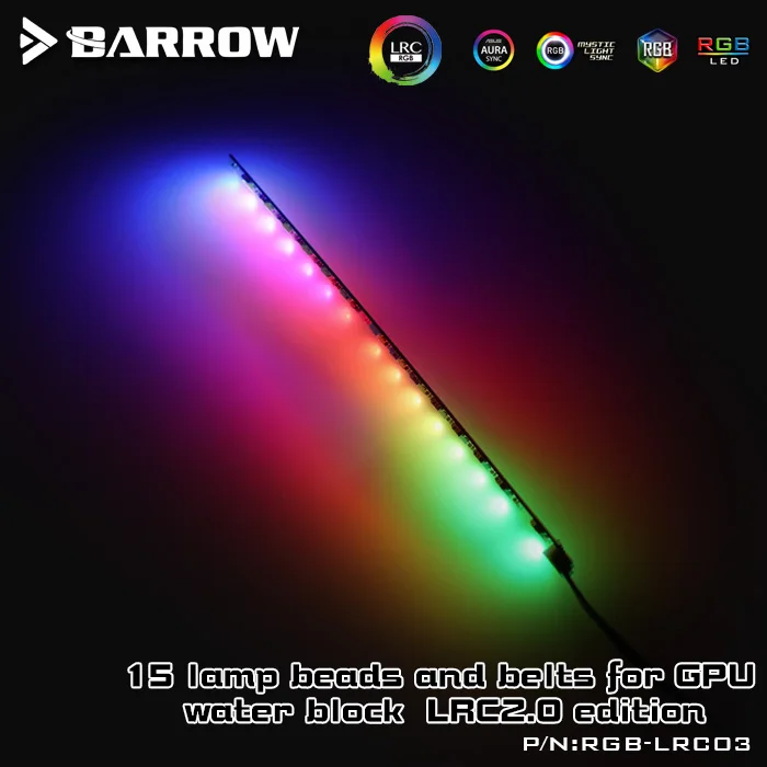 Barrow RGB-LRC03 LRC2.0 5v 3pin Light Strips Special For Graphics Card Block Aurora 15 Lighting Beads | Компьютеры и офис