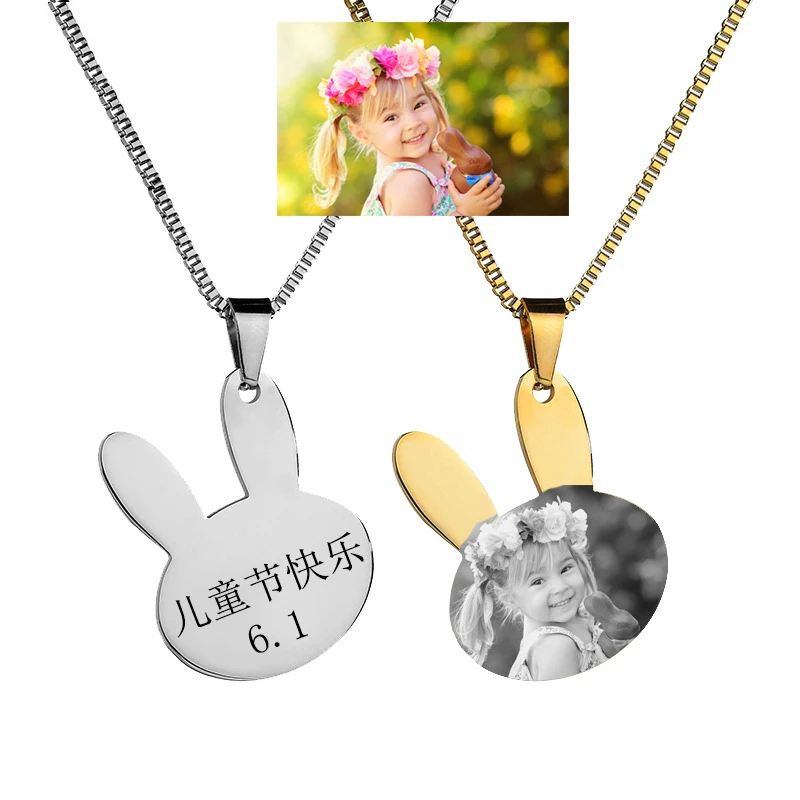 Prints Family Photo Pendant Necklace Stainless Steel Name Necklace Cute Bunny Personalized Jewelry For Children Can DropShipping
Prints Family Photo Pendant Necklace Stainless Steel Name Necklace Cute Bunny Personalized Jewelry For Children Can DropShipping