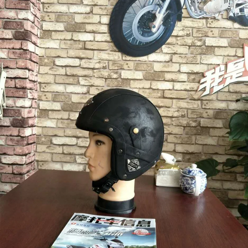 2018 New Synthetic Leather Motorcycle Helmet Retro Vintage Cruiser Chopper Scooter Cafe Racer Moto Helmet 3/4 Open Face Helmet
2018 New Synthetic Leather Motorcycle Helmet Retro Vintage Cruiser Chopper Scooter Cafe Racer Moto Helmet 3/4 Open Face Helmet