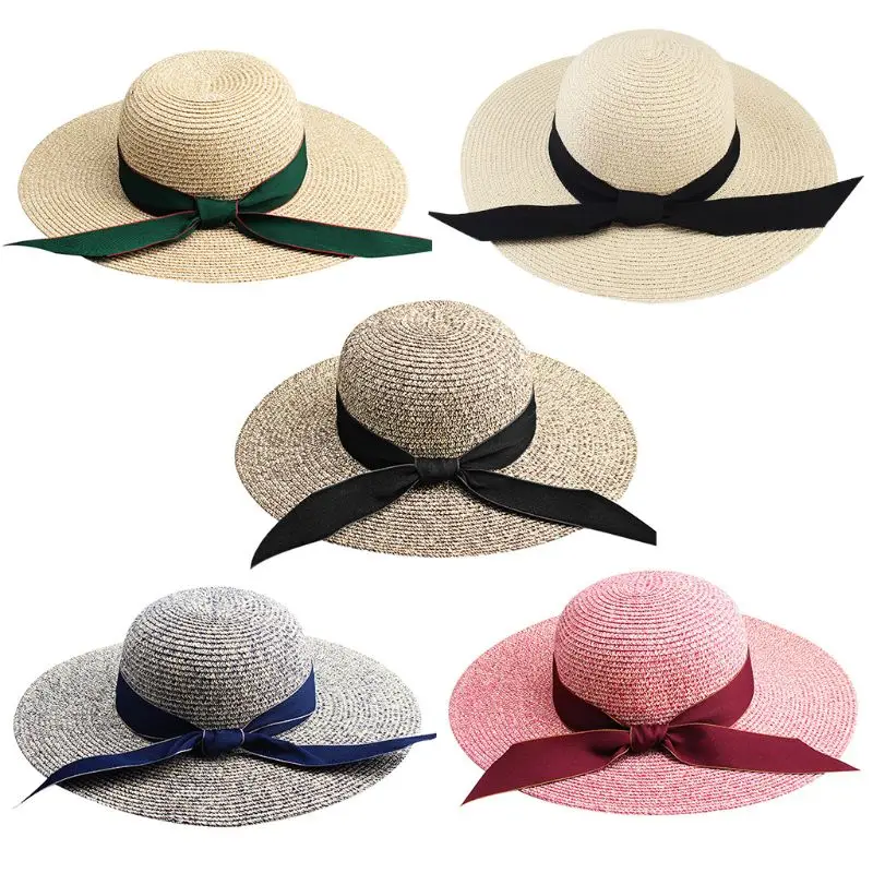 Women Summer Ribbon Bowknot Beach Sun Hat Large Wide Brim Detachable Chin Strap Adjustable Sunscreen Bucket Cap 2 Sizes 5 Colors
Women Summer Ribbon Bowknot Beach Sun Hat Large Wide Brim Detachable Chin Strap Adjustable Sunscreen Bucket Cap 2 Sizes 5 Colors
