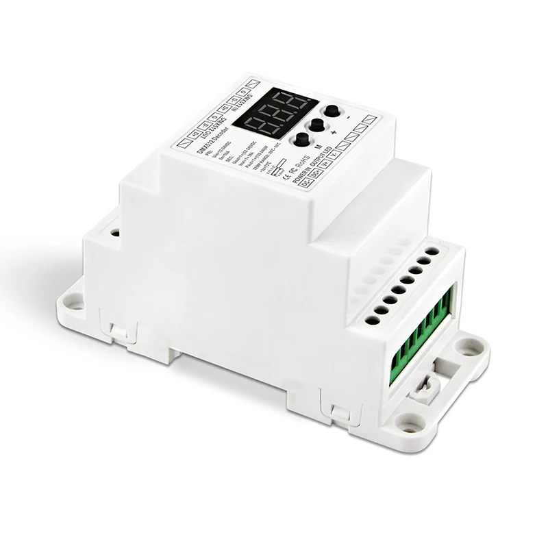 New DC12-24V Input;10A 1 Channel Output,DMX Decoder Constant Voltage Digital Tube Display DIN Rail DMX512 Slave RJ45 Connector
New DC12-24V Input;10A 1 Channel Output,DMX Decoder Constant Voltage Digital Tube Display DIN Rail DMX512 Slave RJ45 Connector