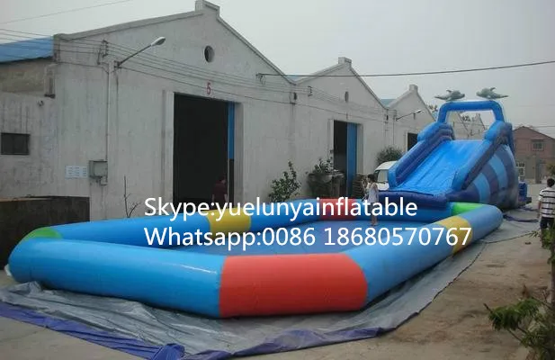 Factory direct inflatable castle slides Pool slide, large water park Inflatable pool slide KY-714
Factory direct inflatable castle slides Pool slide, large water park Inflatable pool slide KY-714