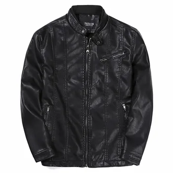2018 Autumn and Winter Fashion New Men's Casual High-grade Wash Collar Zipper Leather Jacket Coat
2018 Autumn and Winter Fashion New Men's Casual High-grade Wash Collar Zipper Leather Jacket Coat
