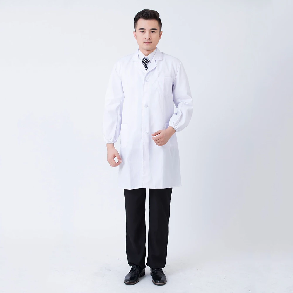Unisex White Lab Coat Long Sleeve Pockets Uniform Work Wear Doctor Clothing Hospital Technician Nurse Gown
Unisex White Lab Coat Long Sleeve Pockets Uniform Work Wear Doctor Clothing Hospital Technician Nurse Gown