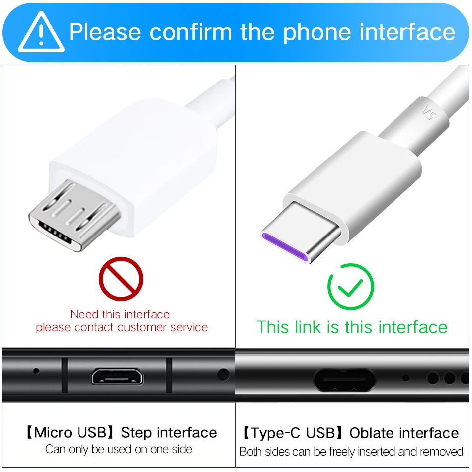Cable Chargeur USB Type C 5A pour Huawei Mate 20 10 9 P10 P9 P20 P30 Plus Pro,Honor 8 10 20,LG G6 G7,Xiaomi MI A1 A2,Sony Xperia XA1 XA2 Ultra,XZ1 XZ2 XZ3 Compact,Fast Super Charge Rapide Cordon 1M
