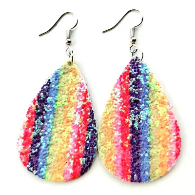 PU Leather Water&TearDrop Leaves Rainbow Dangle Drop Earring Shining Star Glitter Sequins trendy Bohemian Jewelry Wholesale
PU Leather Water&TearDrop Leaves Rainbow Dangle Drop Earring Shining Star Glitter Sequins trendy Bohemian Jewelry Wholesale