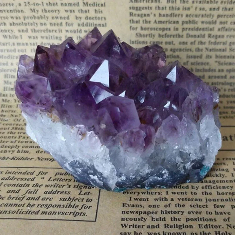 New Uruguay Natural Amethyst Cluster Geode Purple Crystal Quartz Specimen Home Decor