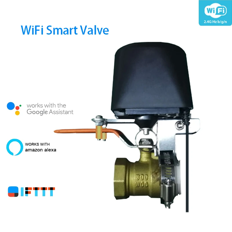 Wifi Smart Water Valve Smart Home Automation System Valve For Gas Water Control Work Amazon alexa,Goole Assistant,IFTTT
Wifi Smart Water Valve Smart Home Automation System Valve For Gas Water Control Work Amazon alexa,Goole Assistant,IFTTT