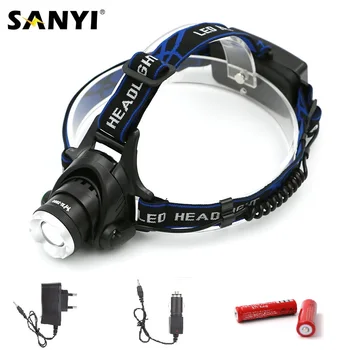 Sanyi Powerful T6 LED Frontal Headlamp Headlight 18650 Flashlight Rechargeable Linternas Lampe Torch Zoomable Focus Head Lamp
Sanyi Powerful T6 LED Frontal Headlamp Headlight 18650 Flashlight Rechargeable Linternas Lampe Torch Zoomable Focus Head Lamp
