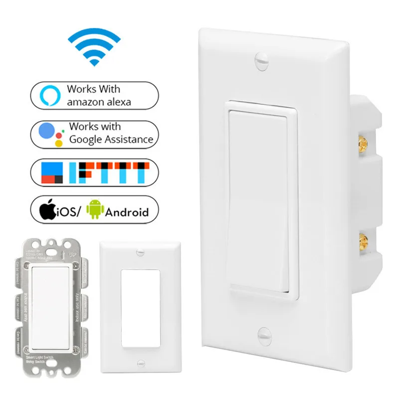 Wifi Electrical Switches Wall Wireless Remote App Control Smart Light Switch US Standard Work With Alexa Google Home
Wifi Electrical Switches Wall Wireless Remote App Control Smart Light Switch US Standard Work With Alexa Google Home
