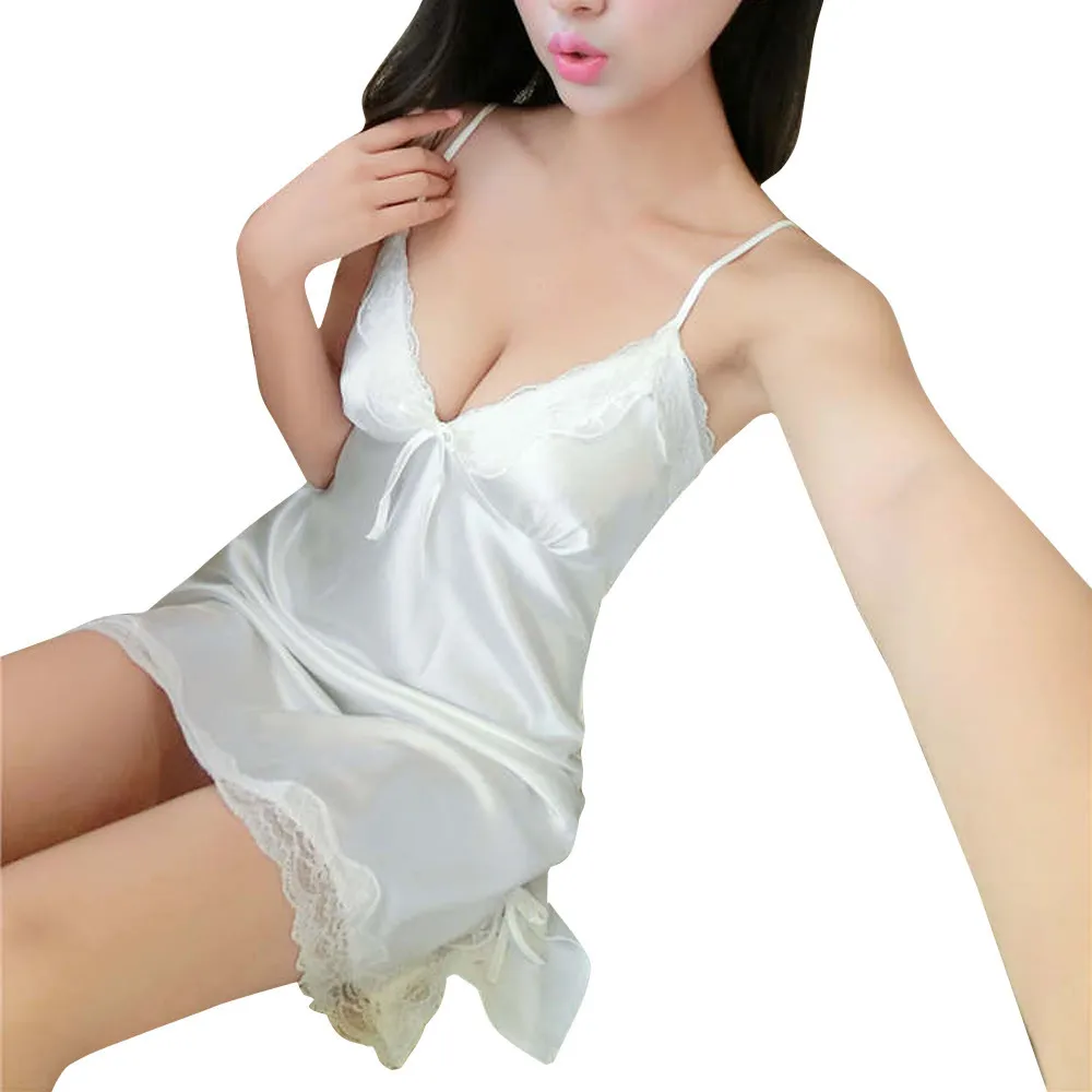 Sleepwear Women Sexy Spaghetti Strap Lace Hem Dress Nightdress Nightwear Sleepwear negligee sexy women pajamas sexy *8
Sleepwear Women Sexy Spaghetti Strap Lace Hem Dress Nightdress Nightwear Sleepwear negligee sexy women pajamas sexy *8