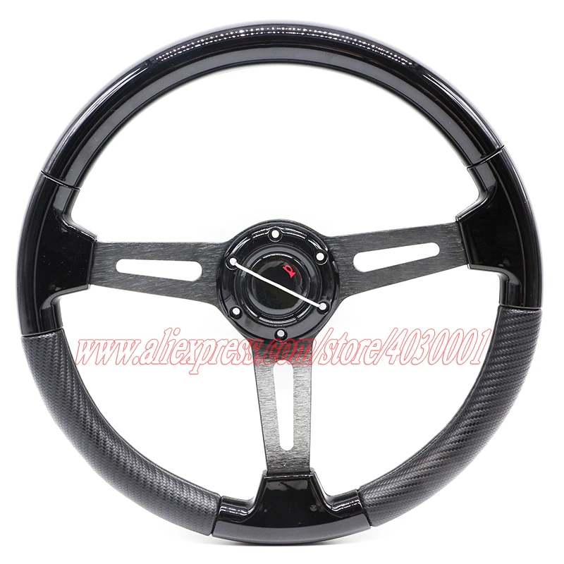 New ABS Steering Wheel 330mm Leather Carbon Fiber Steering Wheel Universal Non-slip Auto Sport Steering Wheel Red/Black/Yellow 
New ABS Steering Wheel 330mm Leather Carbon Fiber Steering Wheel Universal Non-slip Auto Sport Steering Wheel Red/Black/Yellow