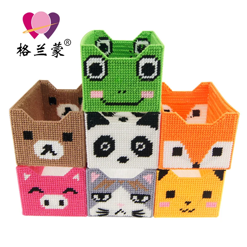 3D Cross Stitch Handmade DIY Storage Box Without Clipping Three-dimensional Embroidery Cartoon Home Decoration storage box
3D Cross Stitch Handmade DIY Storage Box Without Clipping Three-dimensional Embroidery Cartoon Home Decoration storage box