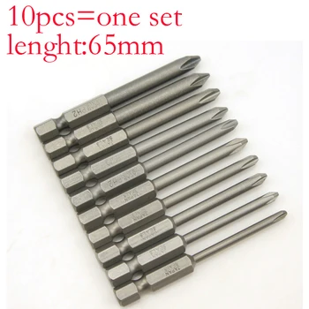 10Size/Set 1/4 Inch Hex Shank Magnetic Phillips Cross Screwdriver Bits Electric Screwdriver Head 65mm Length
10Size/Set 1/4 Inch Hex Shank Magnetic Phillips Cross Screwdriver Bits Electric Screwdriver Head 65mm Length