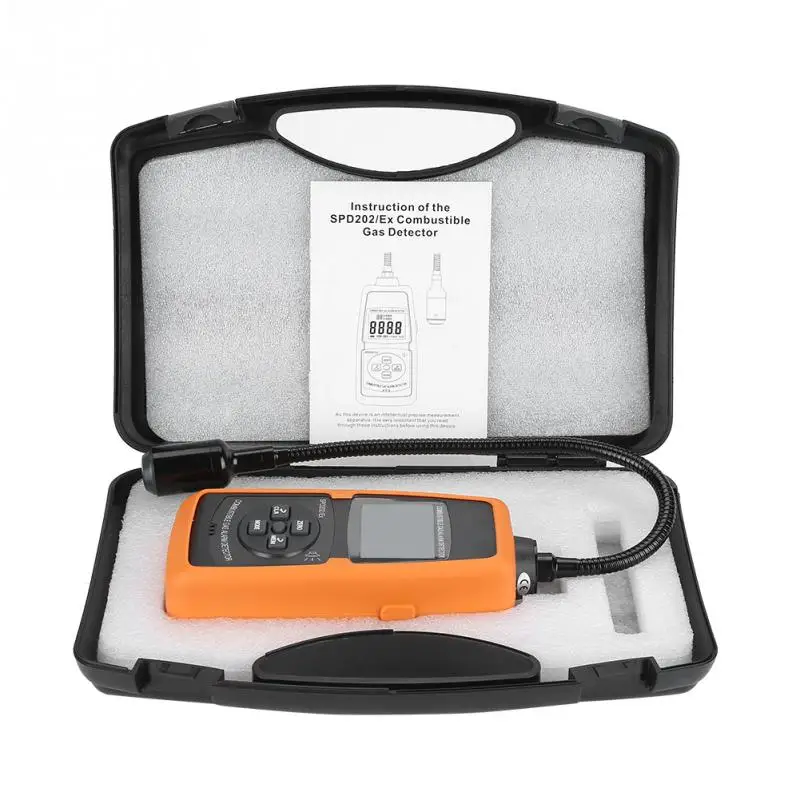 SPD202/EX Digital Combustible Gas Detector Natural LPG Coal Alarm Tester Meter Tool Household Portable Gas Analyzers
SPD202/EX Digital Combustible Gas Detector Natural LPG Coal Alarm Tester Meter Tool Household Portable Gas Analyzers