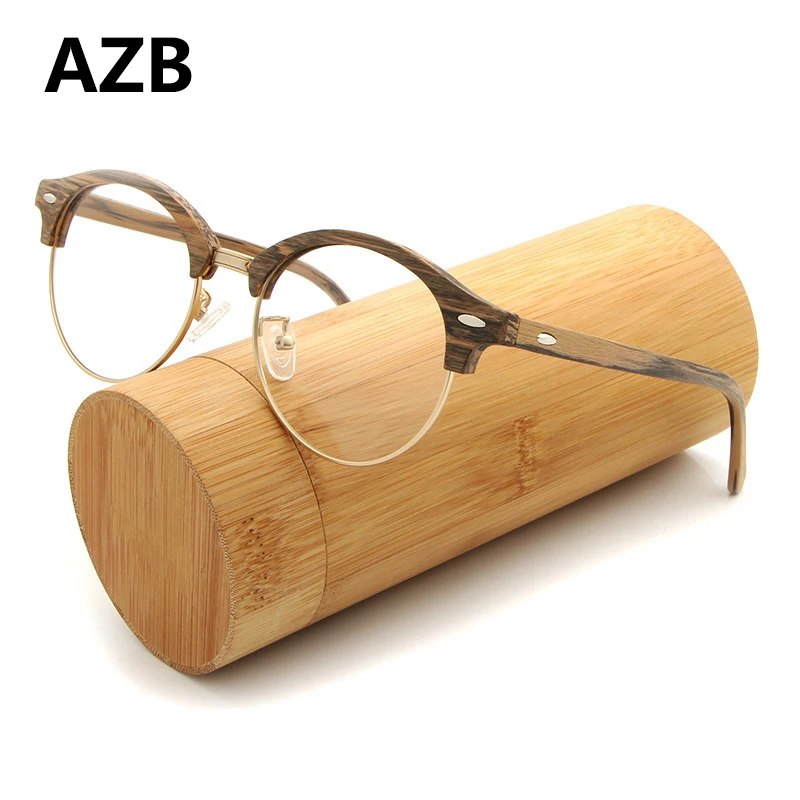 AZB Vintage Round Glasses frames Women Wooden Prescription Myopia Spectacle Eyeglasses Frames with Clear Lens Oculos Gafas
AZB Vintage Round Glasses frames Women Wooden Prescription Myopia Spectacle Eyeglasses Frames with Clear Lens Oculos Gafas