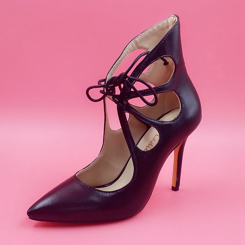 Real Images Women Pumps Thin Heels Big Size Ankle Strap Lace Up Pointed Toe Shallow Summer Prom For Ladies Shoes
Real Images Women Pumps Thin Heels Big Size Ankle Strap Lace Up Pointed Toe Shallow Summer Prom For Ladies Shoes