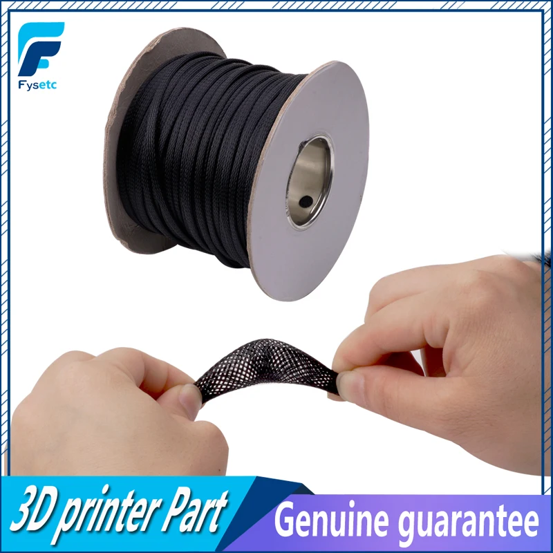 5Meter 6mm/8mm/10mm Dia Expandable Braided PET Premium Cable Sleeve Black Certification ROHS 3D Printer Accessories
5Meter 6mm/8mm/10mm Dia Expandable Braided PET Premium Cable Sleeve Black Certification ROHS 3D Printer Accessories