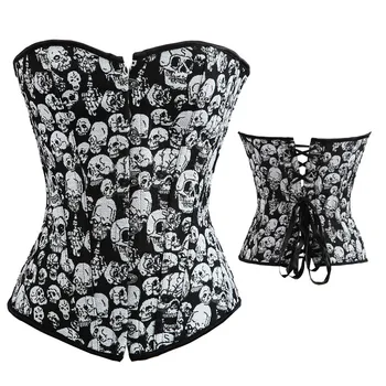 Gothic Women's Corset and Bustier sexy Skull Costume Top Showgirl hot Clubwear Shirt Lace up Boned Plus Size S-6XL
Gothic Women's Corset and Bustier sexy Skull Costume Top Showgirl hot Clubwear Shirt Lace up Boned Plus Size S-6XL