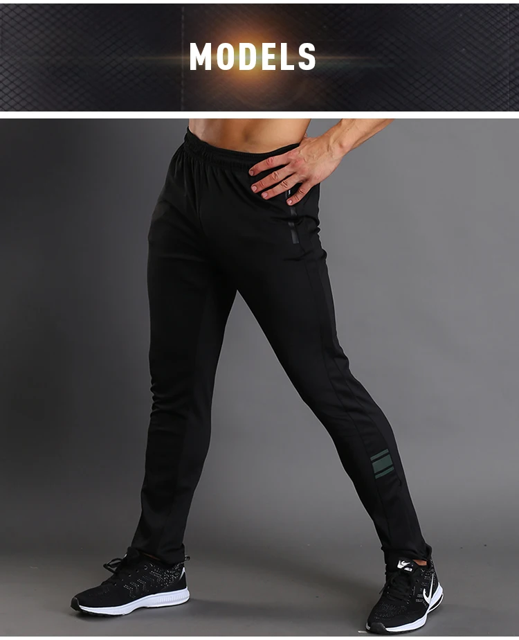 13.Soccer Training Pants Men Football Trousers Jogging Fitness Workout Running Sport Pants with pockets (13)