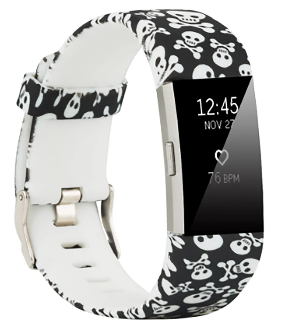 2019 NEW Replacement Wrist Band Smart Watch Band Skull Leopard Pattern Silicone Wrist Strap for Fitbit Charge 2 Men Women
2019 NEW Replacement Wrist Band Smart Watch Band Skull Leopard Pattern Silicone Wrist Strap for Fitbit Charge 2 Men Women