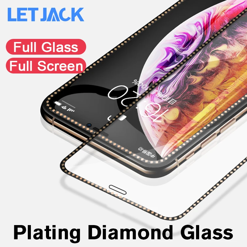 Plating Diamond Screen Protector for iPhone X XS Max XR Full Cover Tempered Glass for iPhone 7 10 6 6s 8 Plus Protective Glass
Plating Diamond Screen Protector for iPhone X XS Max XR Full Cover Tempered Glass for iPhone 7 10 6 6s 8 Plus Protective Glass