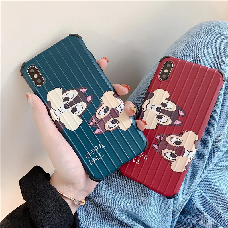 Cute Cartoon Chip n Dale Travel Luggage Phone Case for iPhone X XR XS Max Hard PC TPU Protective Covers for iPhone 6 6s 7 8 Plus
Cute Cartoon Chip n Dale Travel Luggage Phone Case for iPhone X XR XS Max Hard PC TPU Protective Covers for iPhone 6 6s 7 8 Plus