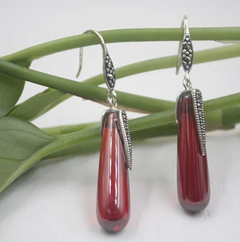 Real Sterling S925 Silver Dangle Earrings Red Garnet Long For Women Ladies Girl 46*7mm Earrings Drop
Real Sterling S925 Silver Dangle Earrings Red Garnet Long For Women Ladies Girl 46*7mm Earrings Drop