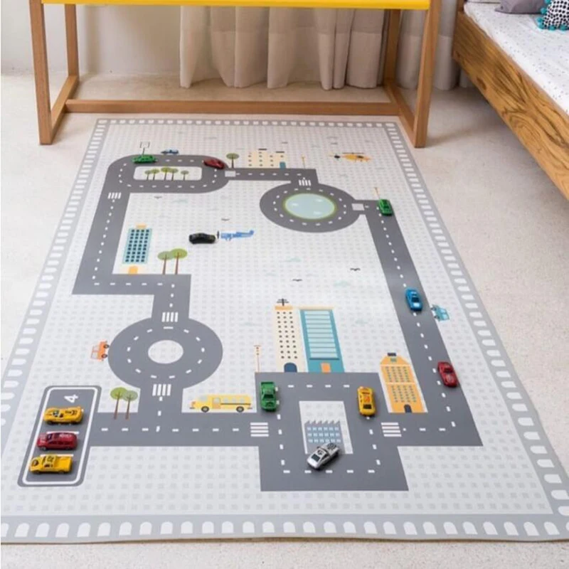 Baby Play Mat Kids Rug Toys For Children's Mats Playmat Car Track Urban Road Crawling Gym Carpet Toddler Developing Activity Pad | Игрушки