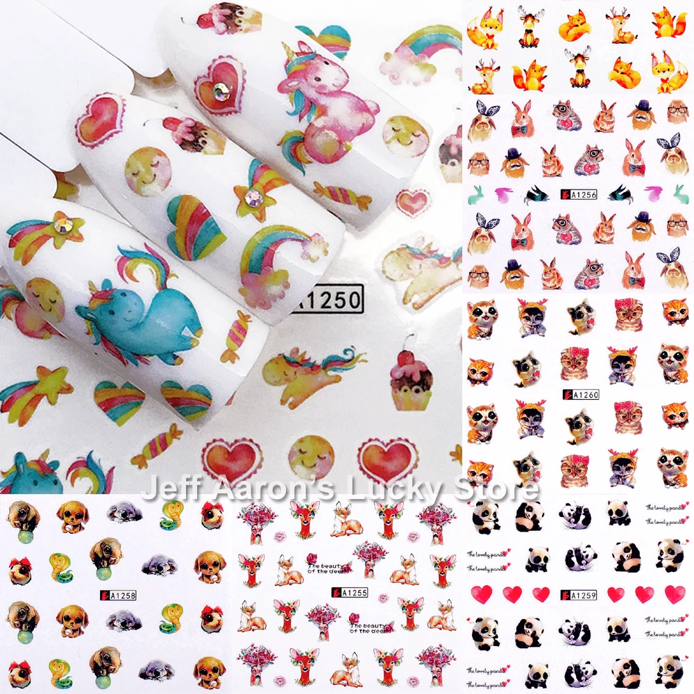 12 sheets lot water transfer nail art decorations stickers decals manicure nails supplies tool Cute animal cat dog rabbit
12 sheets lot water transfer nail art decorations stickers decals manicure nails supplies tool Cute animal cat dog rabbit