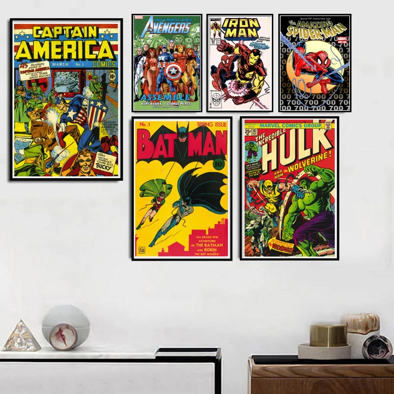 Poster And Prints Stan Lee Book Vintage Marvel DC Comic Superhero Covers Painting Art Wall Pictures For Living Room Home Decor
Poster And Prints Stan Lee Book Vintage Marvel DC Comic Superhero Covers Painting Art Wall Pictures For Living Room Home Decor
