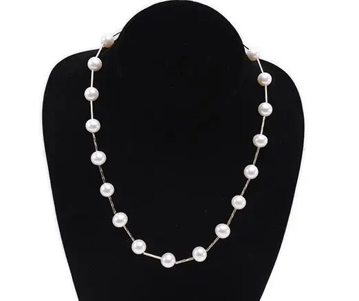 Selected 9-10mm White Freshwater Cultured Pearl Necklace With Sterling Silver Chain 18- 19inch
Selected 9-10mm White Freshwater Cultured Pearl Necklace With Sterling Silver Chain 18- 19inch