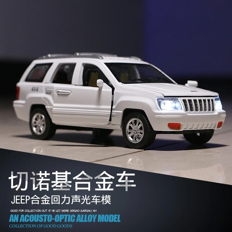 

Electric Alloy Scale Car Models Die-cast coche carro Toys for Children mkd3 1:32 auto Vehicle SUV Jeep Wagoneer GRAND CHEROKEE