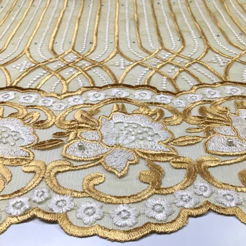 High Quality Imported Wholesale 100%Polyester African Gold Tulle Lace French Net Beads Lace Fabric For Wedding M1935
High Quality Imported Wholesale 100%Polyester African Gold Tulle Lace French Net Beads Lace Fabric For Wedding M1935