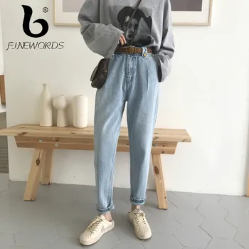 FINEWORDS Casual 2019 High Wasit Boyfriend Jeans For Women Korean Style Denim Harem Pants Harajuku Streetwear Baggy Jeans Femme
FINEWORDS Casual 2019 High Wasit Boyfriend Jeans For Women Korean Style Denim Harem Pants Harajuku Streetwear Baggy Jeans Femme