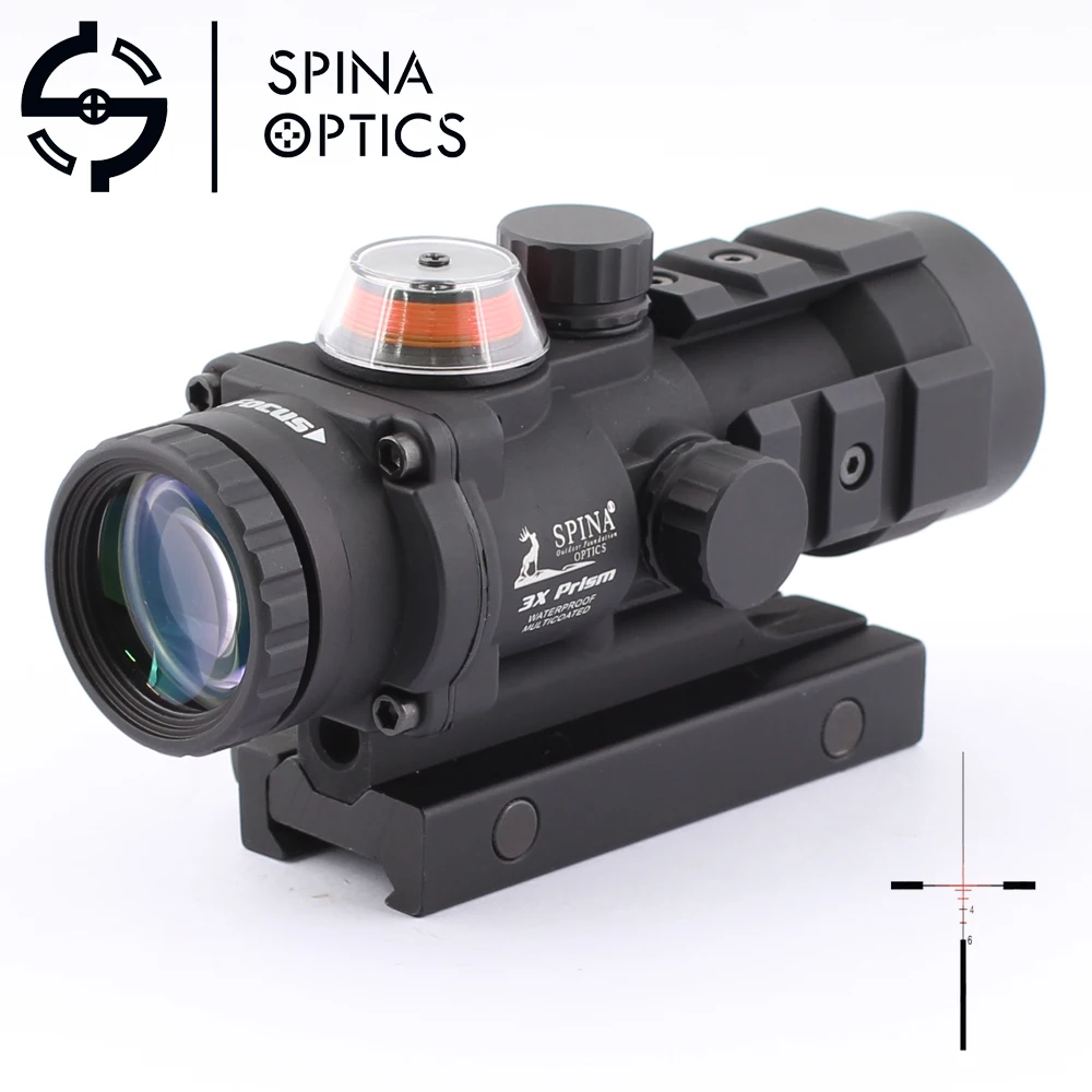 SPINA OPTICS Tactical Optical Sight 3x32 Gp01 Fiber Prism Red Illuminated Sight Riflescope For Hunting
SPINA OPTICS Tactical Optical Sight 3x32 Gp01 Fiber Prism Red Illuminated Sight Riflescope For Hunting
