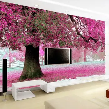 Purple flower tree 3D wall papers Cherry Blossom Wallpaper Murals for TV backdrop Wedding Room papel de parede
Purple flower tree 3D wall papers Cherry Blossom Wallpaper Murals for TV backdrop Wedding Room papel de parede