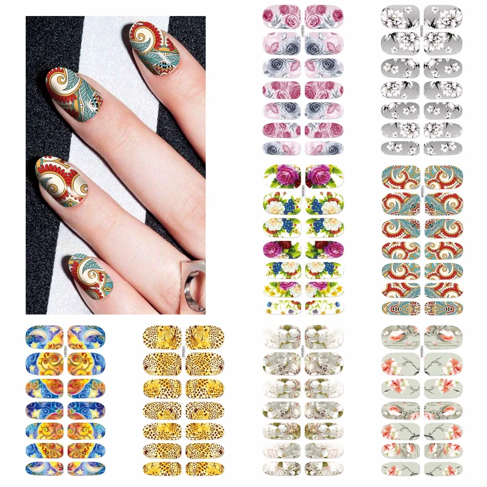 YZWLE 1 Sheet Optional Fashion Nails Art Water Transfer Foil Wraps Leopard 3D Flower Mystery Galaxies Style Nail Sticker Decals
YZWLE 1 Sheet Optional Fashion Nails Art Water Transfer Foil Wraps Leopard 3D Flower Mystery Galaxies Style Nail Sticker Decals