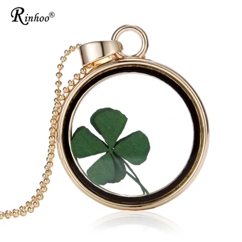 Handmade Natural Real Dried Flower Lucky Four Leaf Clover Resin Round Glass 35MM Locket Pendant Necklace For Women Jewelry
Handmade Natural Real Dried Flower Lucky Four Leaf Clover Resin Round Glass 35MM Locket Pendant Necklace For Women Jewelry