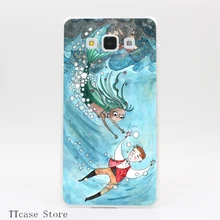 3597CA The Little mermaid saves the day Transparent Hard Cover Case for Galaxy A3 A5 A7 A8 Note 2 3 4 5 J5 J7 Grand 2 & Prime
