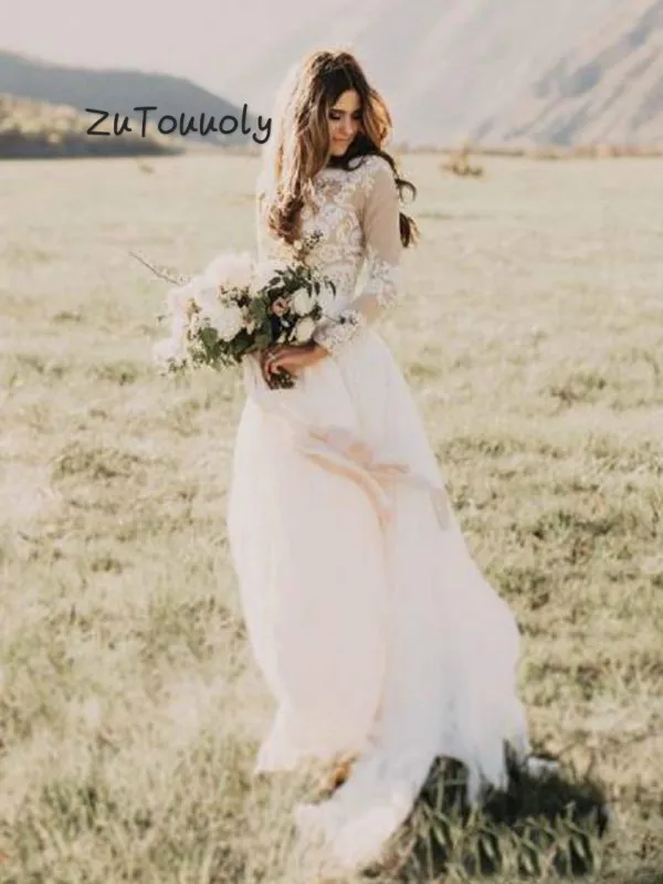 Muslim Wedding Dresses Long Sleeves Boho Wedding Dress With Applique A Line Rustic Bohemian Wedding Gown Forest Fall Bride Gown
Muslim Wedding Dresses Long Sleeves Boho Wedding Dress With Applique A Line Rustic Bohemian Wedding Gown Forest Fall Bride Gown