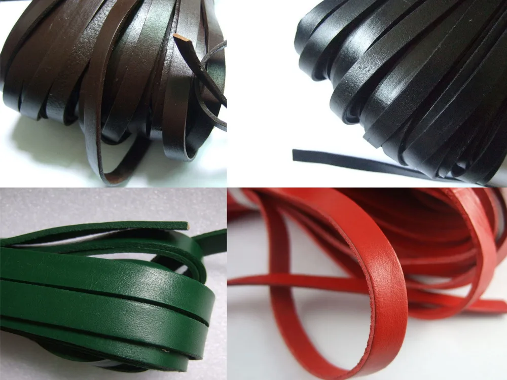 2 Meters 10x2mm Flat Black/Brown/Green/Red Genuine Real Leather Thong String Cord
2 Meters 10x2mm Flat Black/Brown/Green/Red Genuine Real Leather Thong String Cord