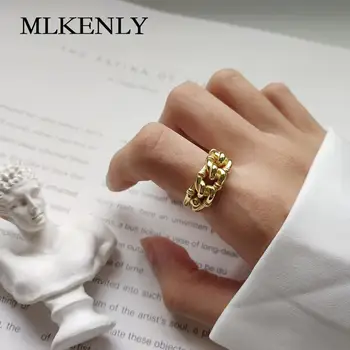 MLKENLY 925 Sterling silver Ring open silver ring Influx of gold industrial wind ring for women charms fine silver jewelry
MLKENLY 925 Sterling silver Ring open silver ring Influx of gold industrial wind ring for women charms fine silver jewelry