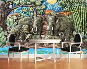 Custom 3D wallpaper for walls 3 d wall murals Elephants carved jade carving mural background wall reliefs wallpaper living room
Custom 3D wallpaper for walls 3 d wall murals Elephants carved jade carving mural background wall reliefs wallpaper living room