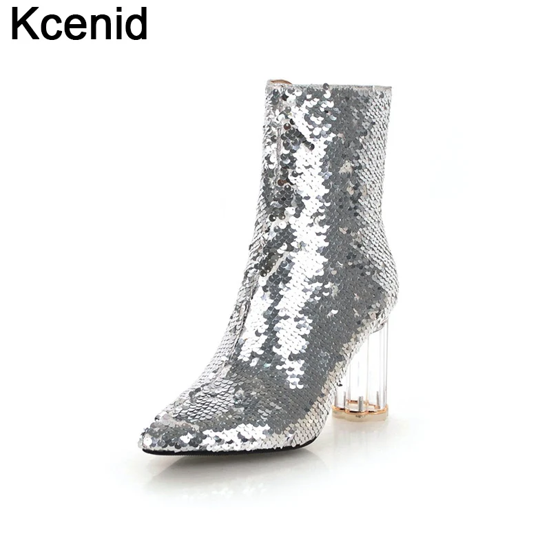 Kcenid 2018 New large size 32-43 high heels winter shoes woman sexy pointed toe zipper bling ankle boots gold silver top quality
Kcenid 2018 New large size 32-43 high heels winter shoes woman sexy pointed toe zipper bling ankle boots gold silver top quality