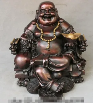 YM 323 16" Chinese Pure Bronze Dragon YuanBao Bag Happy Laugh Maitreya Buddha Statue
YM 323 16" Chinese Pure Bronze Dragon YuanBao Bag Happy Laugh Maitreya Buddha Statue