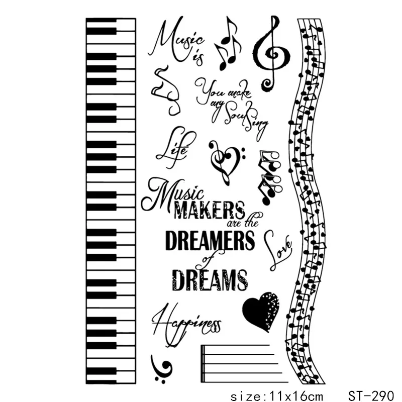 AZSG Piano Musical Note Staff Clear Stamps/Seals For DIY Scrapbooking/Card Making/Album Decorative Silicon Stamp Crafts
AZSG Piano Musical Note Staff Clear Stamps/Seals For DIY Scrapbooking/Card Making/Album Decorative Silicon Stamp Crafts