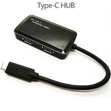 4 Ports USB 3.1 Type-C to USB 3.0 Hub,Built-in USB-C / Type C Cable for USB Type-C Devices Including the new MacBook and More